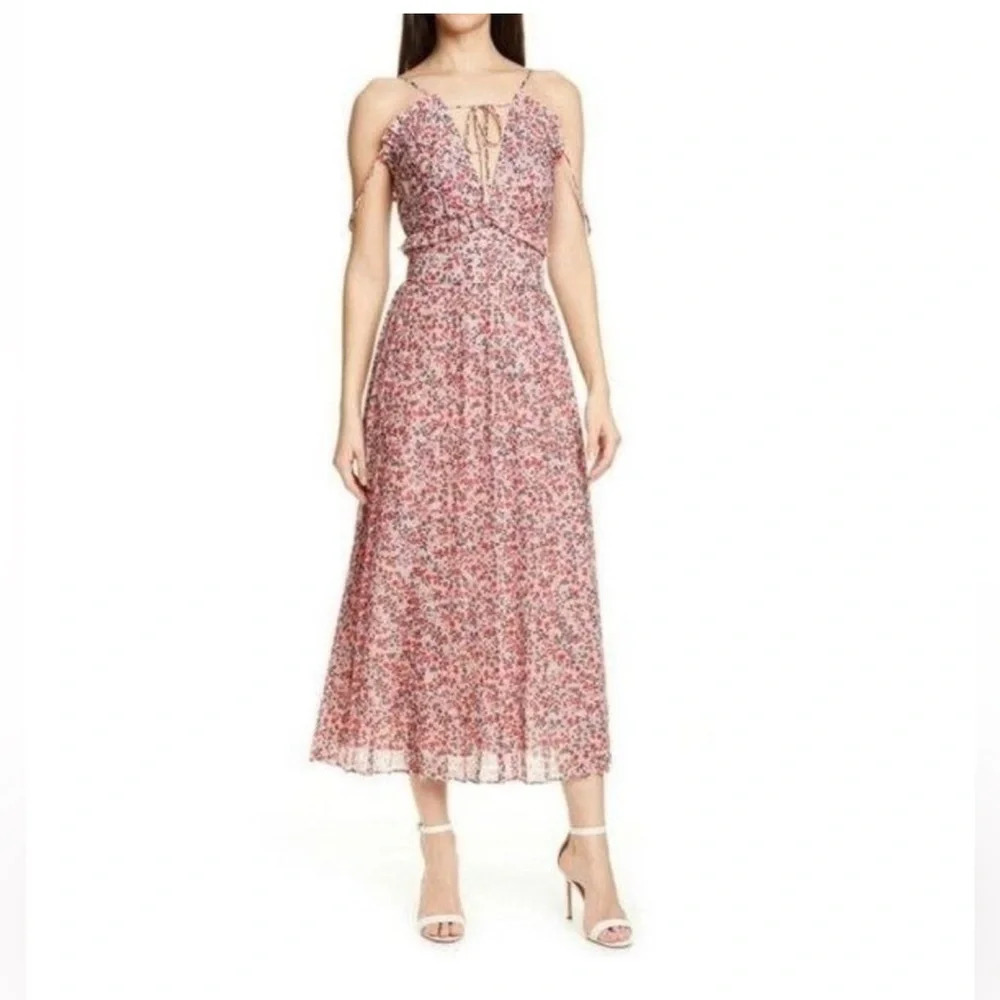 Robert Rodriguez Cayana Pleated Midi
Dress In Vine Floral, size 8